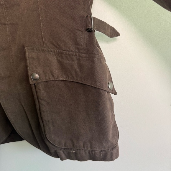 Waterville brown button down canvas jacket made in Italy size 52 - Picture 4 of 9